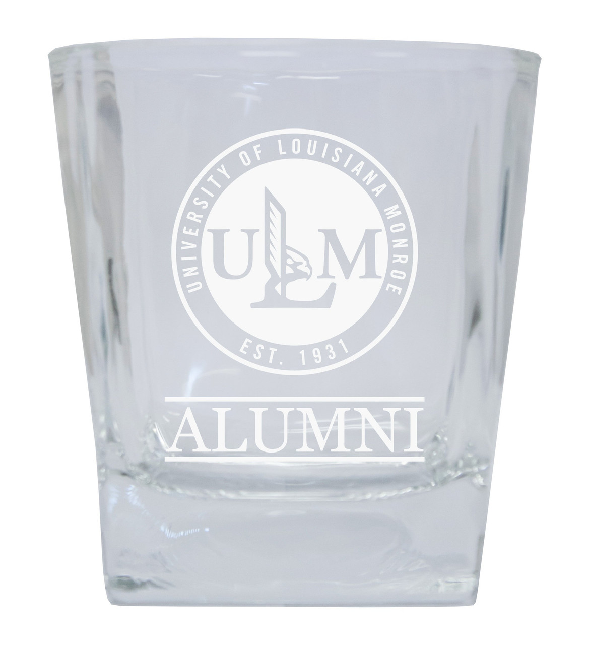 University of Louisiana Monroe 8 oz Etched Alumni Glass Tumbler 2-Pack