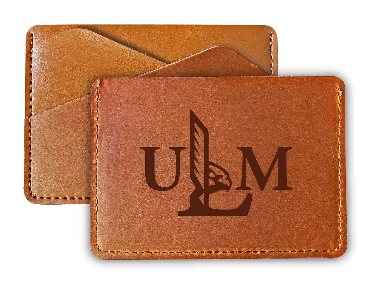University of Louisiana Monroe College Leather Card Holder Wallet