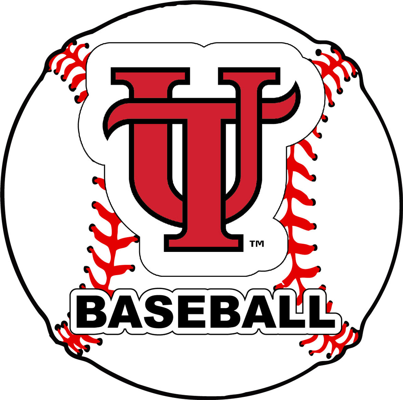 University of Tampa Spartans 4-Inch Round Baseball Vinyl Decal Sticker