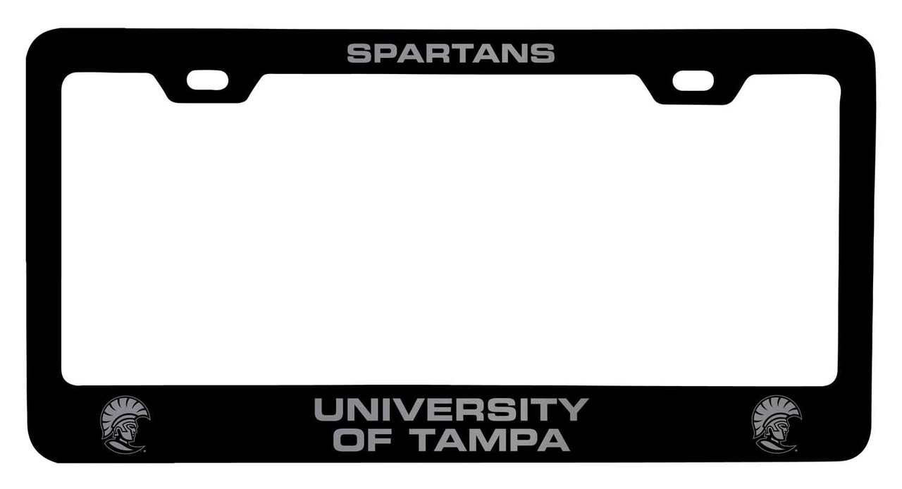 University of Tampa Spartans Laser Engraved Metal License Plate Frame Choose Your Color