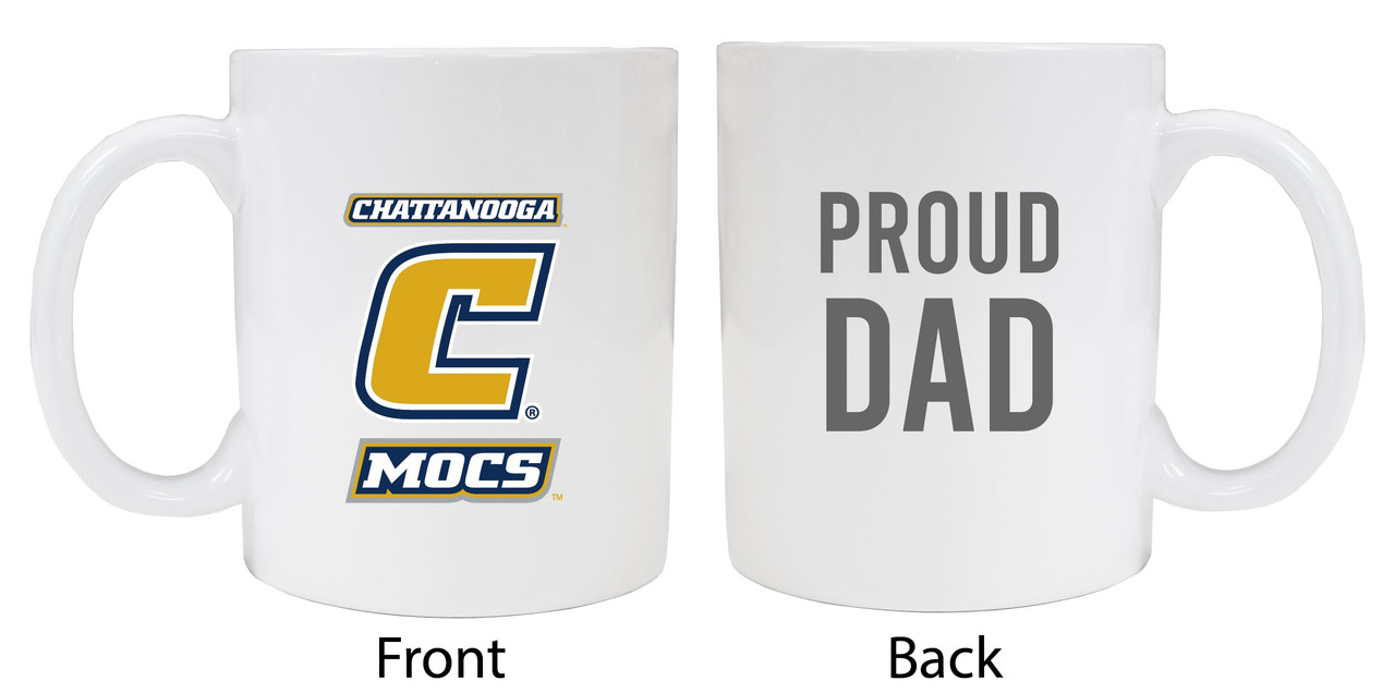 University of Tennessee at ChattanoogaProud Dad White Ceramic Coffee Mug (White).