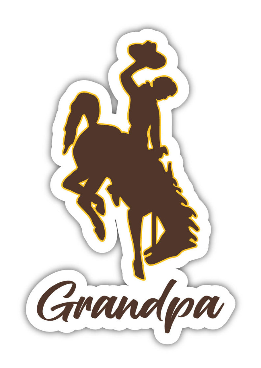 University of Wyoming 4 Inch Proud Grandpa Die Cut Decal