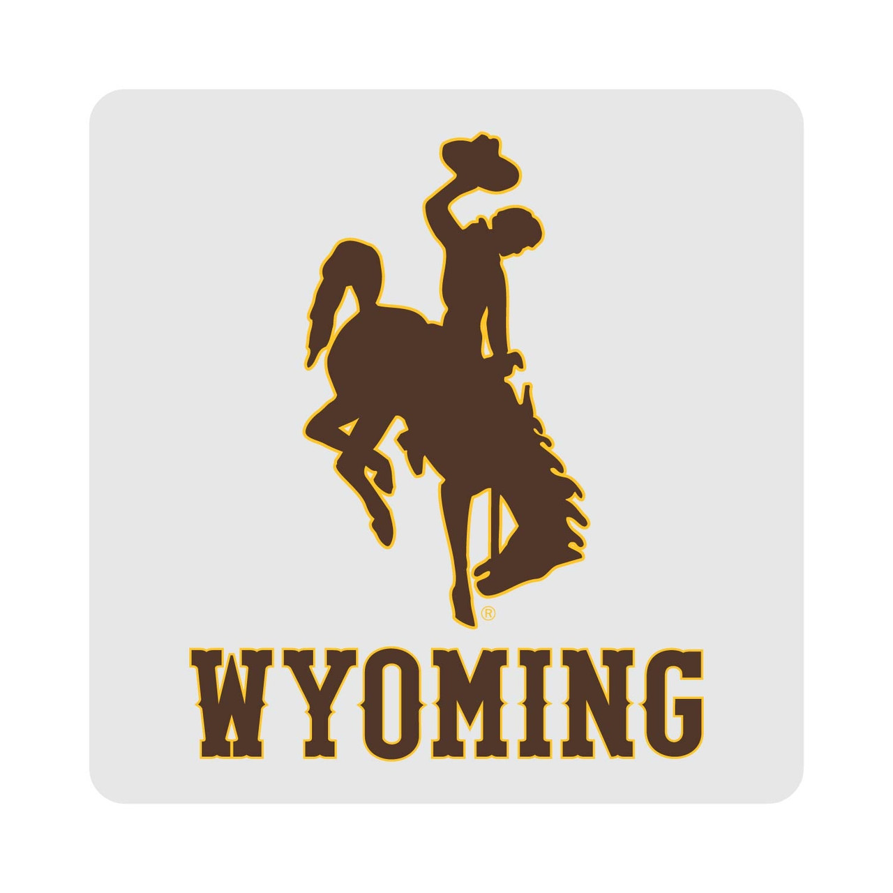 University of Wyoming Coasters Choice of Marble of Acrylic