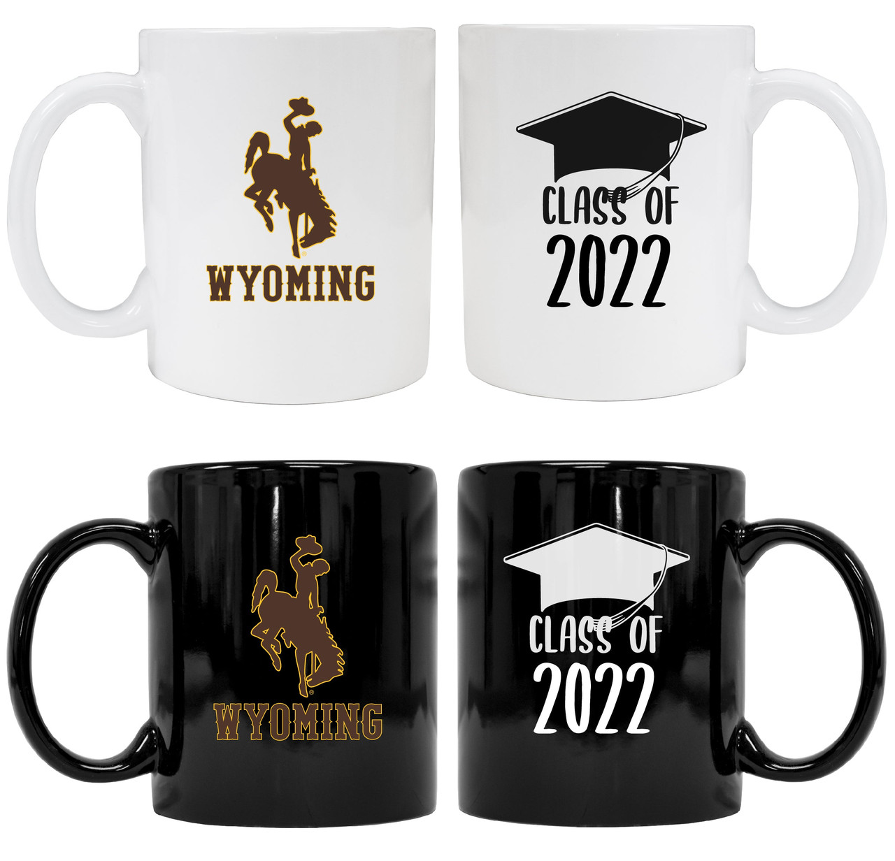 University of Wyoming Grad Ceramic Coffee Mug Black