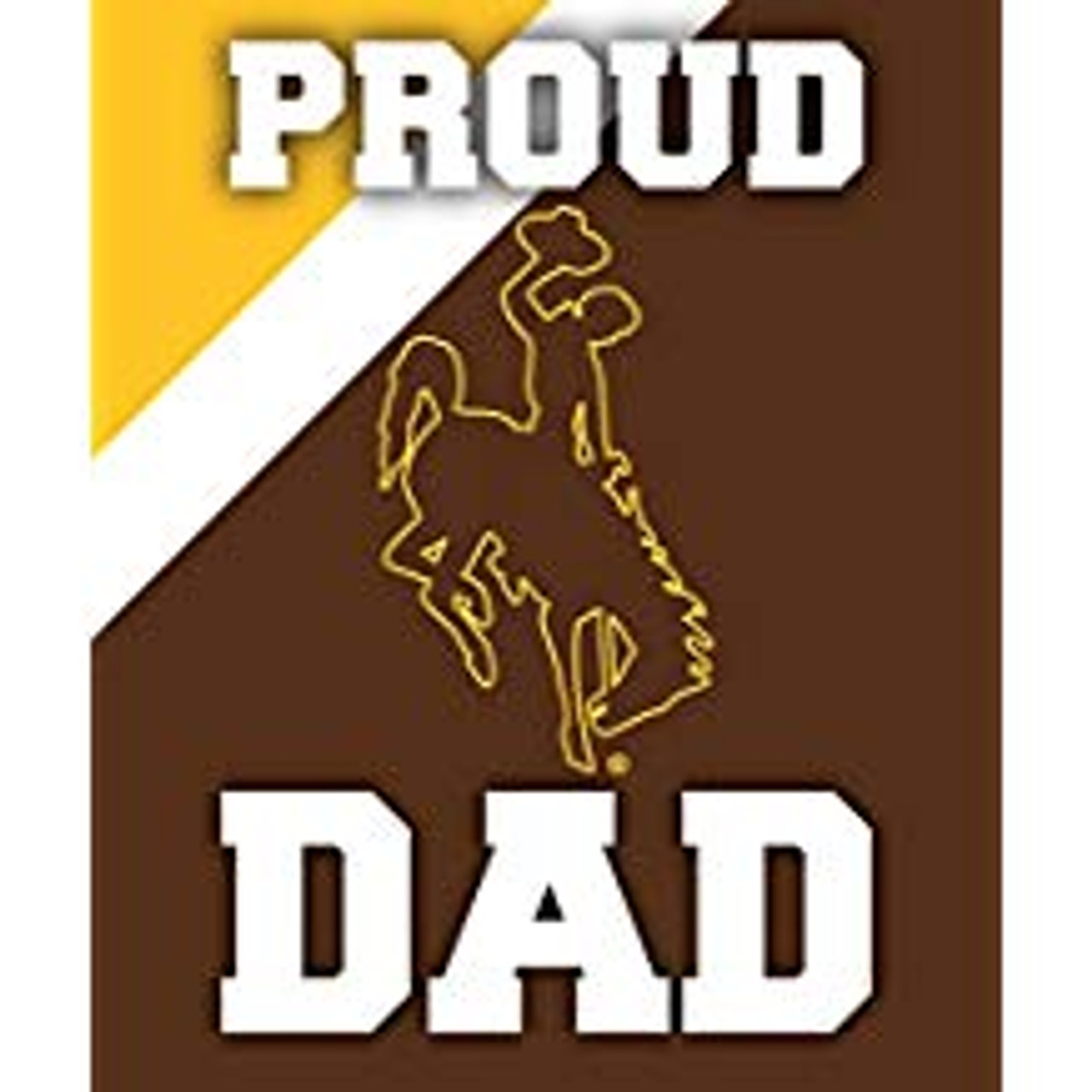 University of Wyoming NCAA Collegiate 5x6 Inch Rectangle Stripe Proud Dad Decal Sticker