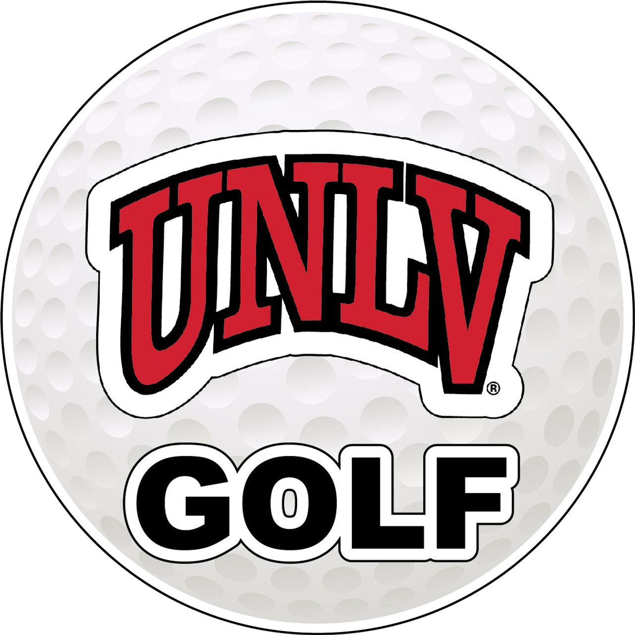 UNLV Rebels 4-Inch Round Golf Ball Vinyl Decal Sticker