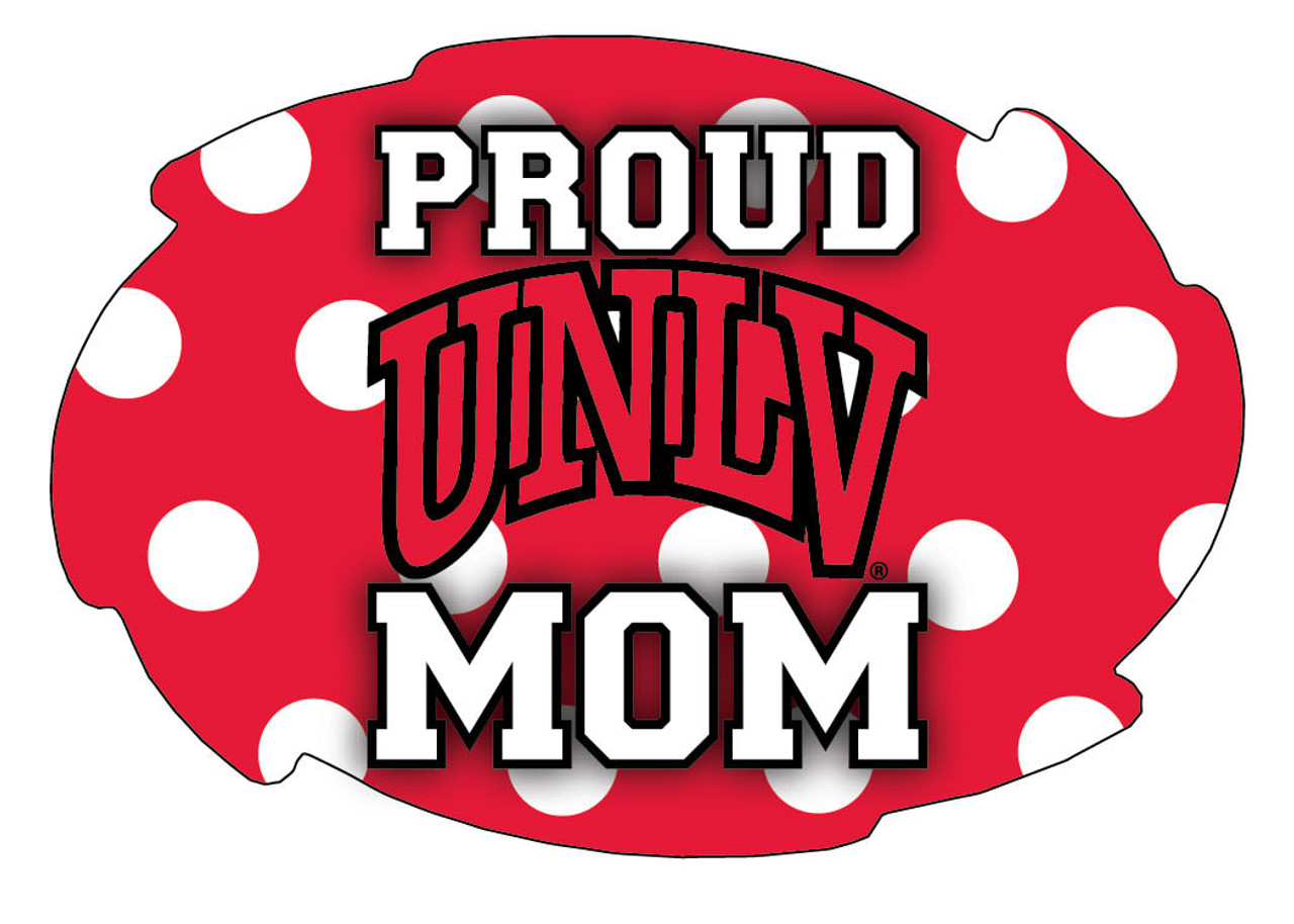 UNLV Rebels NCAA Collegiate Trendy Polka Dot Proud Mom 5" x 6" Swirl Decal Sticker