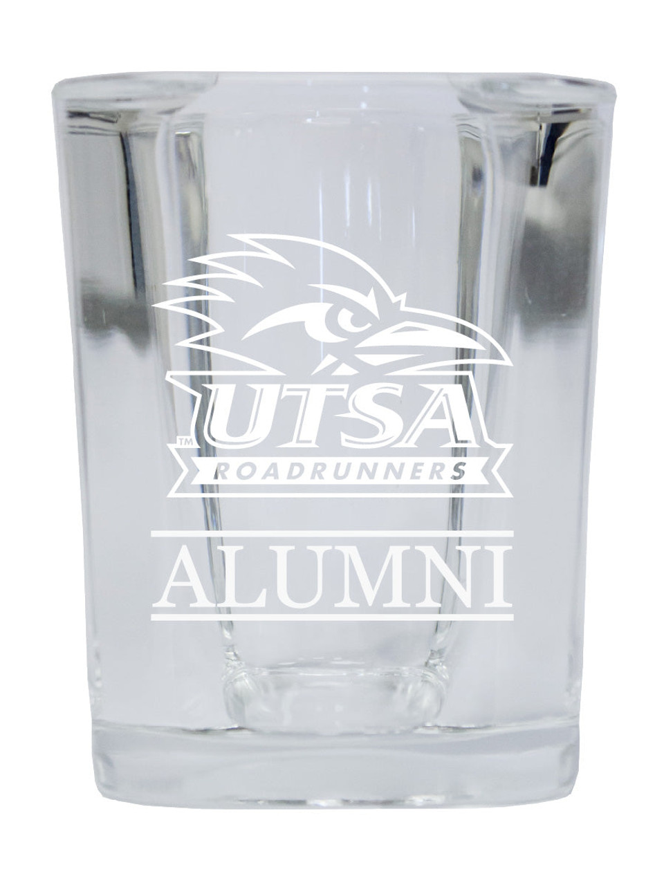 UTSA Road Runners 2 Ounce Square Shot Glass laser etched logo Design