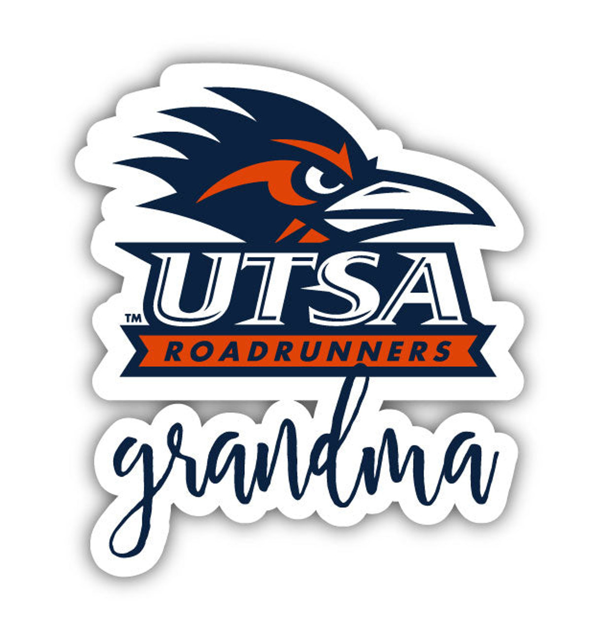 UTSA Road Runners 4 Inch Proud Grand Mom Die Cut Decal