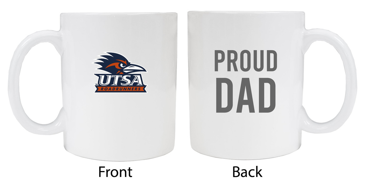 UTSA Road RunnersProud Dad White Ceramic Coffee Mug (White).