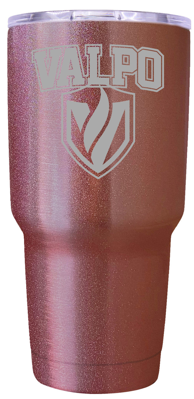 Valparaiso University 24 oz Insulated Tumbler Etched - Rose Gold