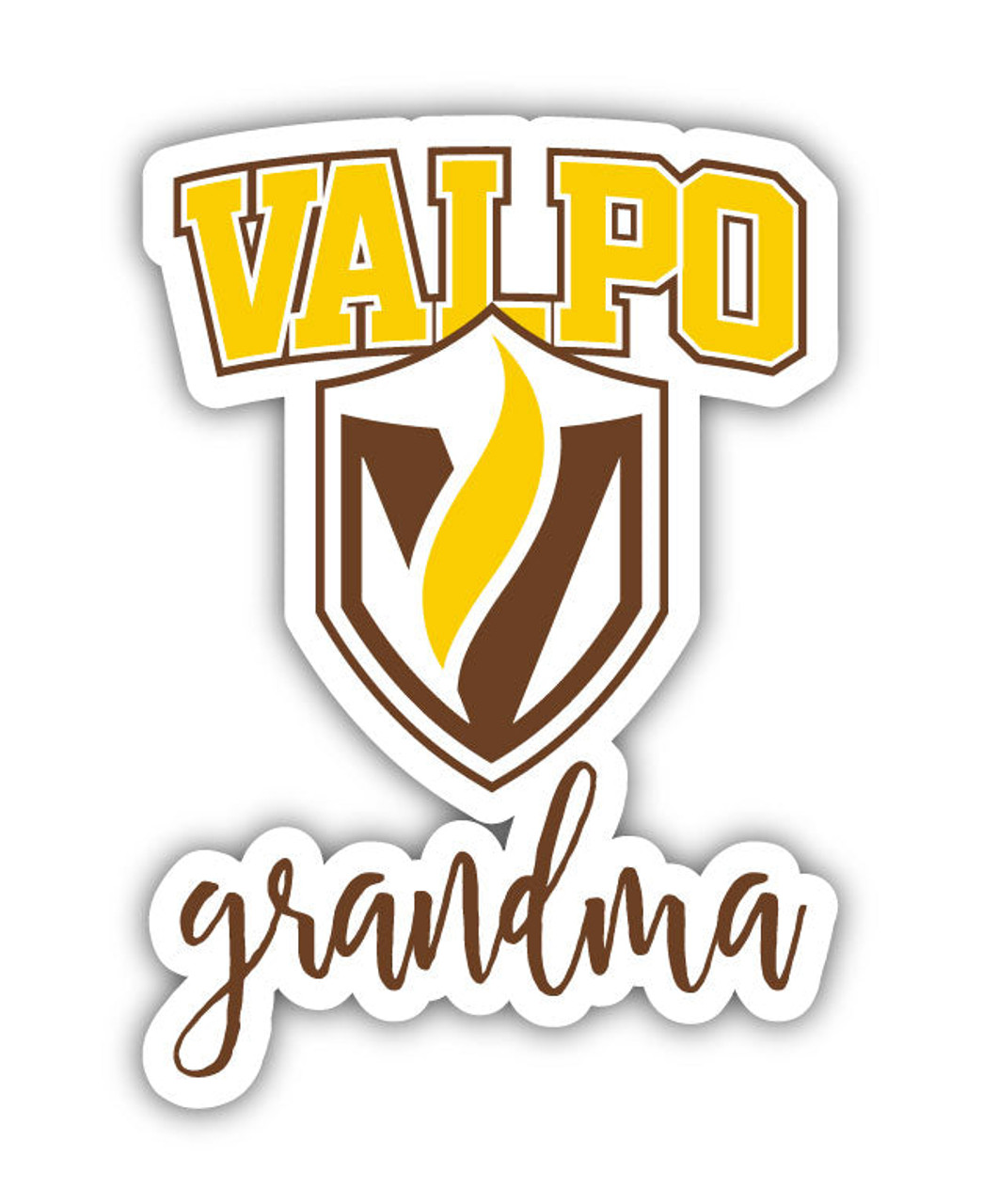 Valparaiso University 4 Inch Proud Grand Mom Die Cut Decal