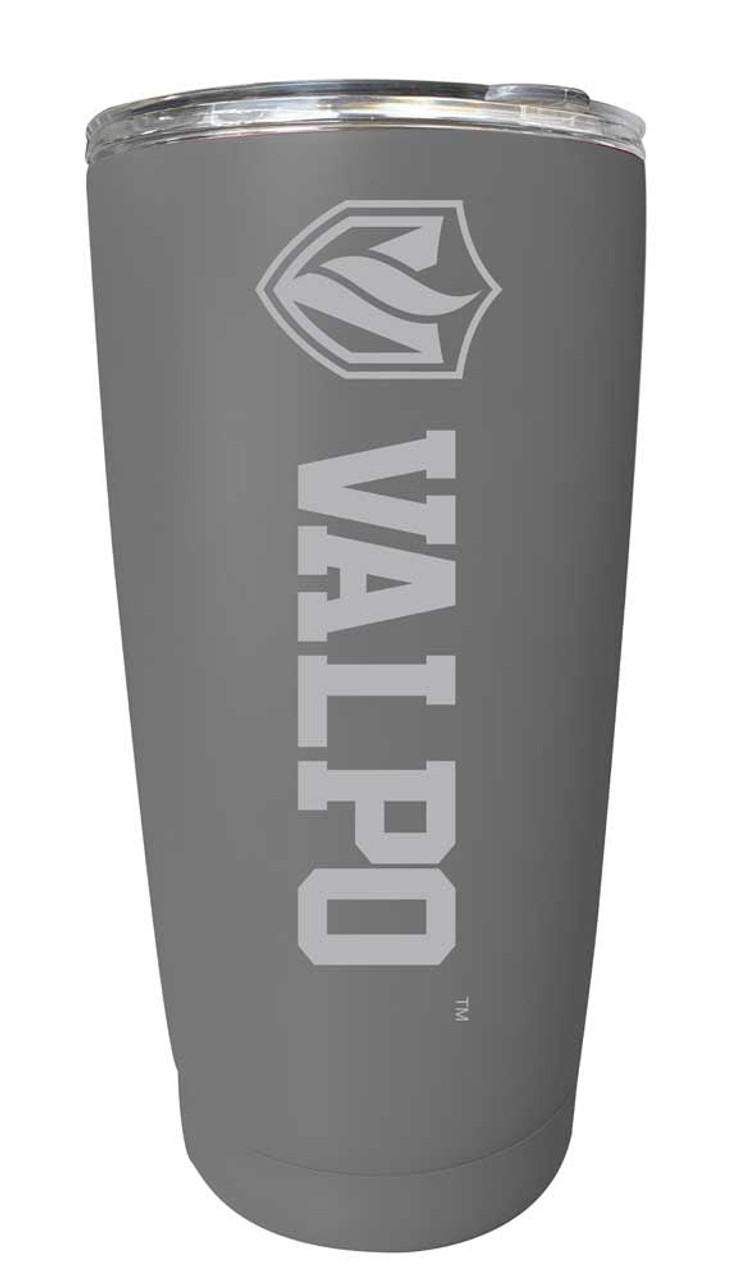 Valparaiso University Etched 16 oz Stainless Steel Tumbler (Gray)