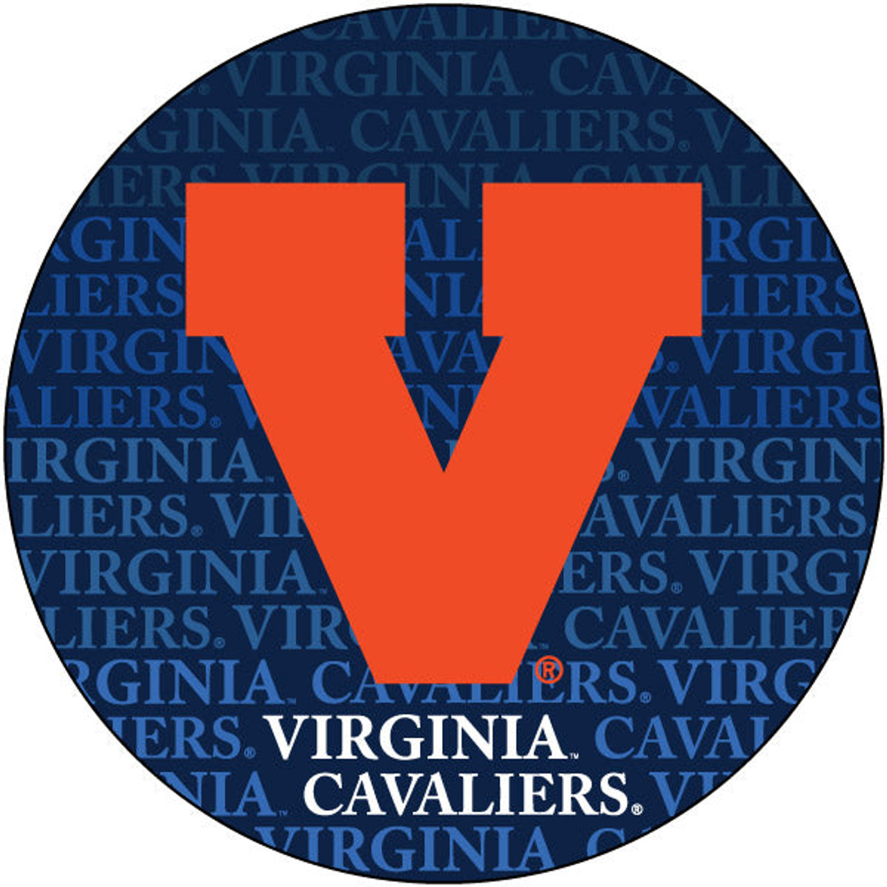 Virginia Cavaliers 4 Inch Round Word Magnet