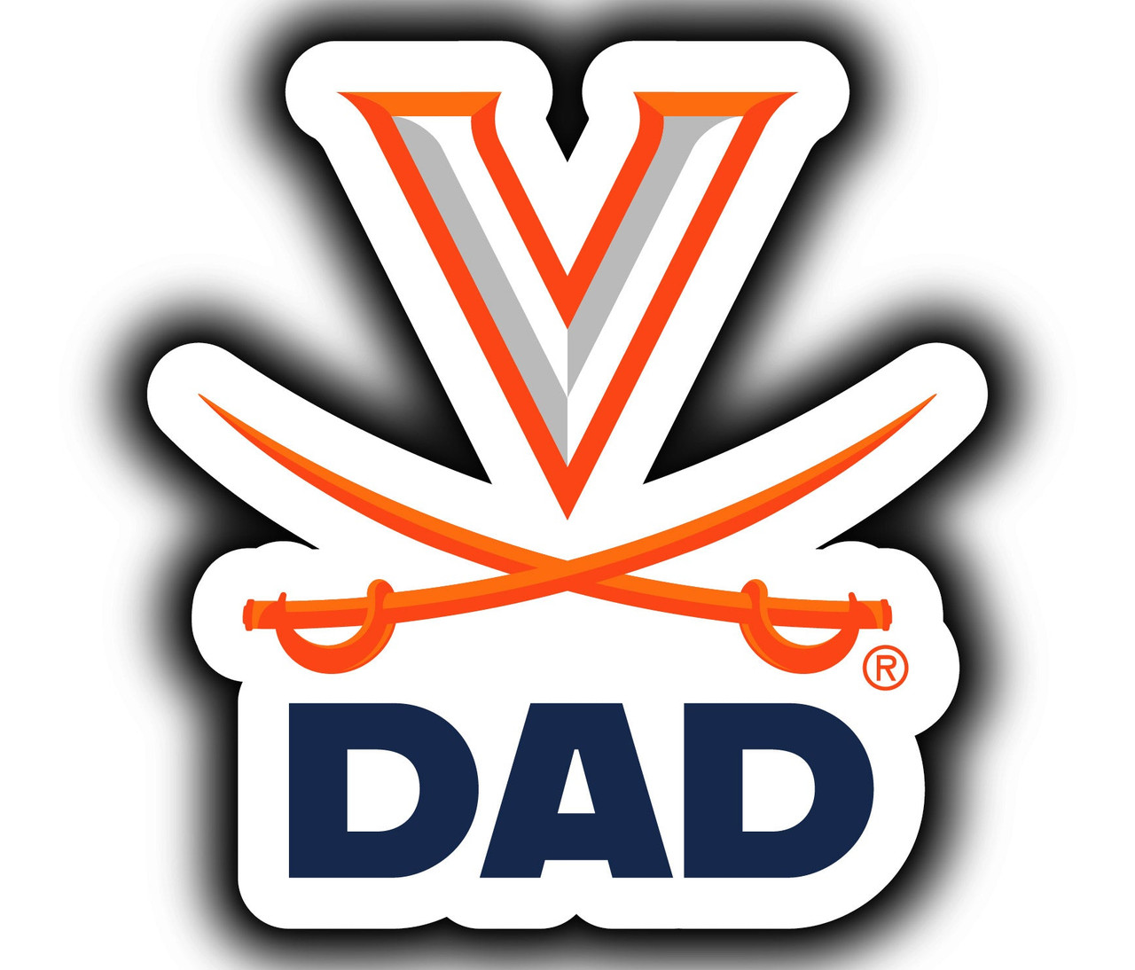 Virginia Cavaliers 4-Inch Proud Dad Die Cut Decal