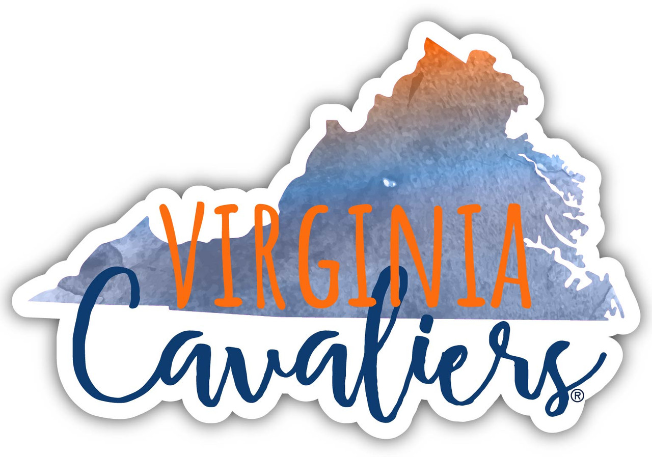Virginia Cavaliers Watercolor State Die Cut Decal 2-Inch