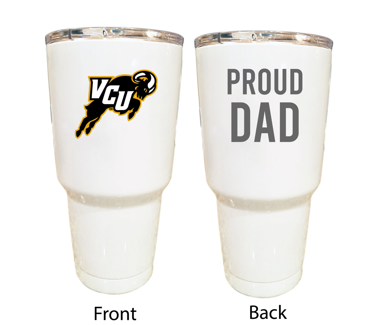 Virginia Commonwealth Proud Dad 24 oz Insulated Stainless Steel Tumblers Choose Your Color.