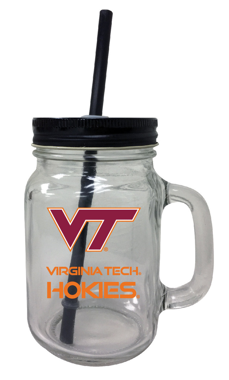 Virginia Polytechnic Institute VT Hokies 16 oz Mason Jar Glass 2 Pack