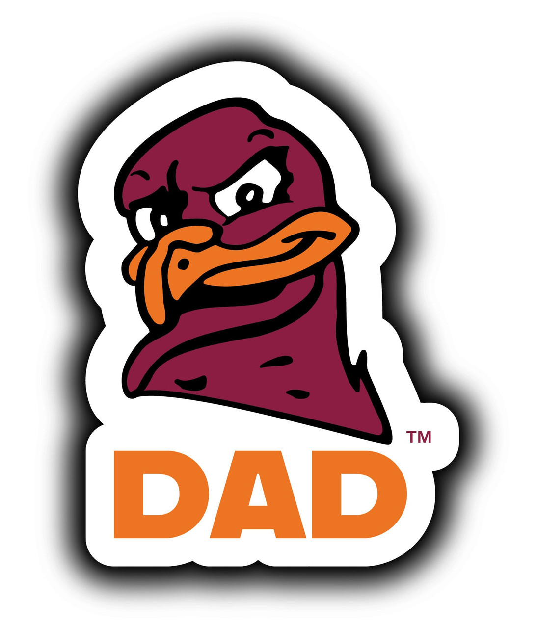 Virginia Polytechnic Institute VT Hokies 4-Inch Proud Dad Die Cut Decal