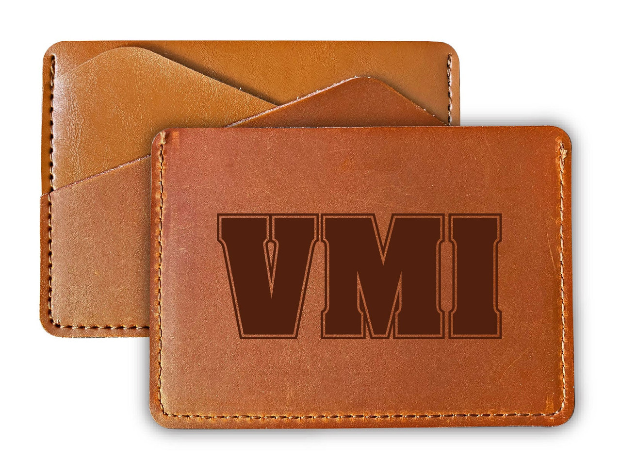 VMI Keydets College Leather Card Holder Wallet