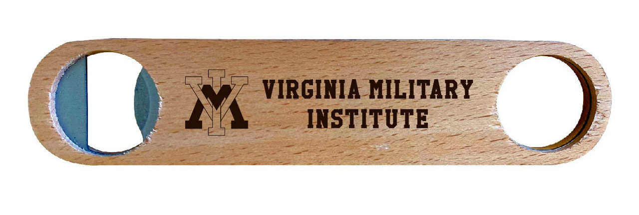 VMI Keydets Laser Etched Wooden Bottle Opener College Logo Design