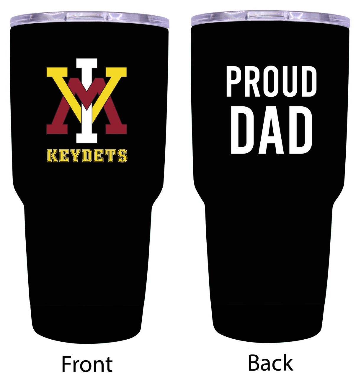 VMI Keydets Proud Dad 24 oz Insulated Stainless Steel Tumblers Black.