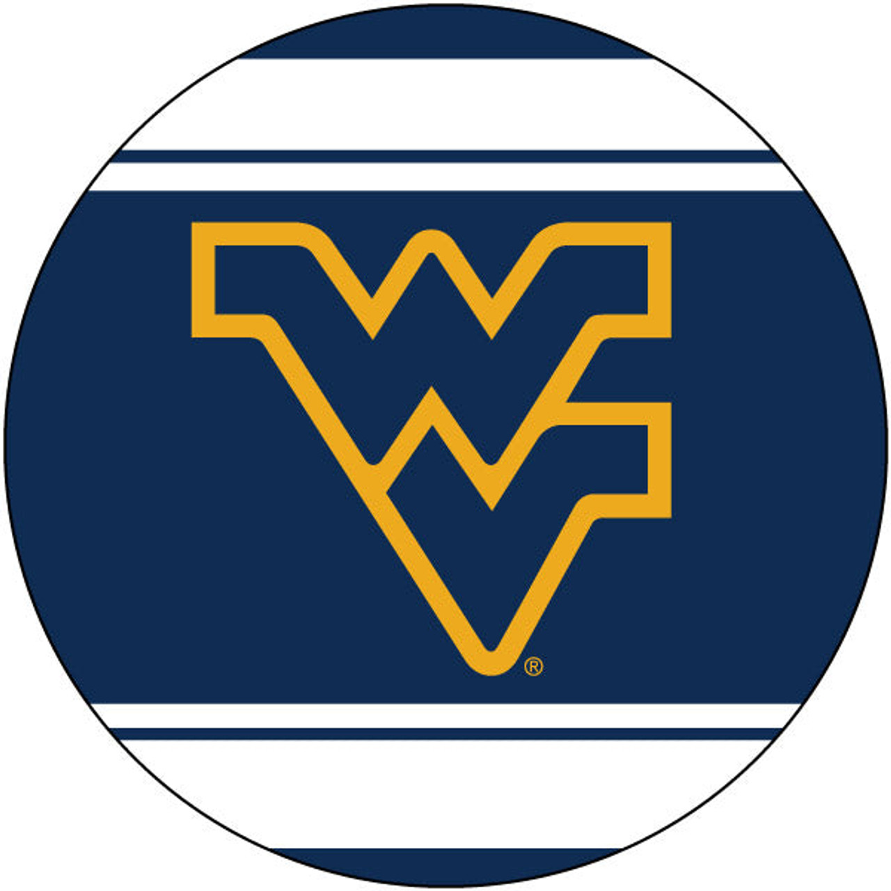 West Virginia Mountaineers 4" Round Magnet