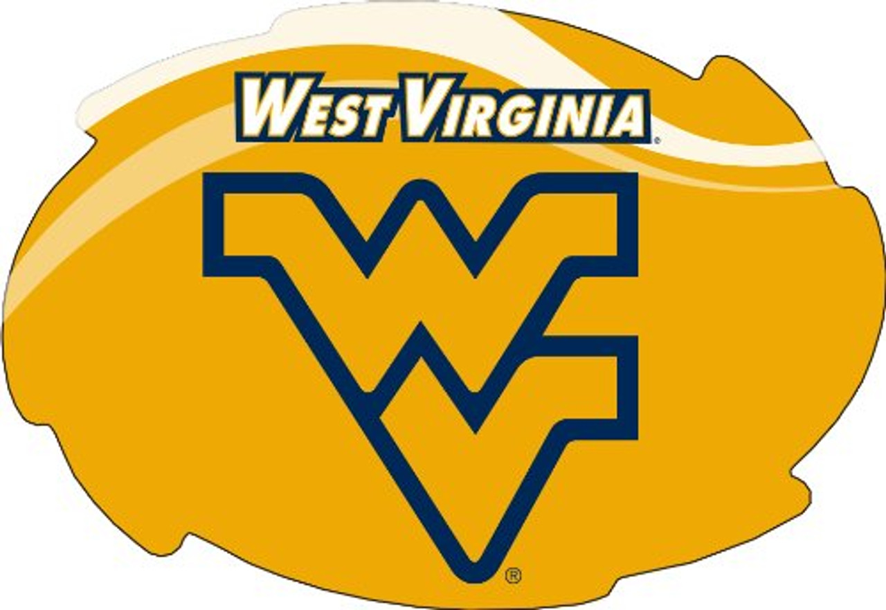 West Virginia Mountaineers 5x6 Inch Swirl Magnet Single