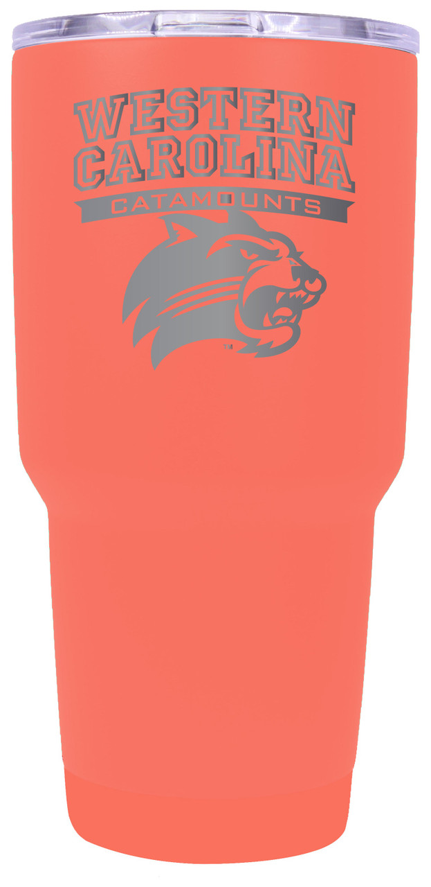 Western Carolina University 24 oz Insulated Tumbler Etched - Coral