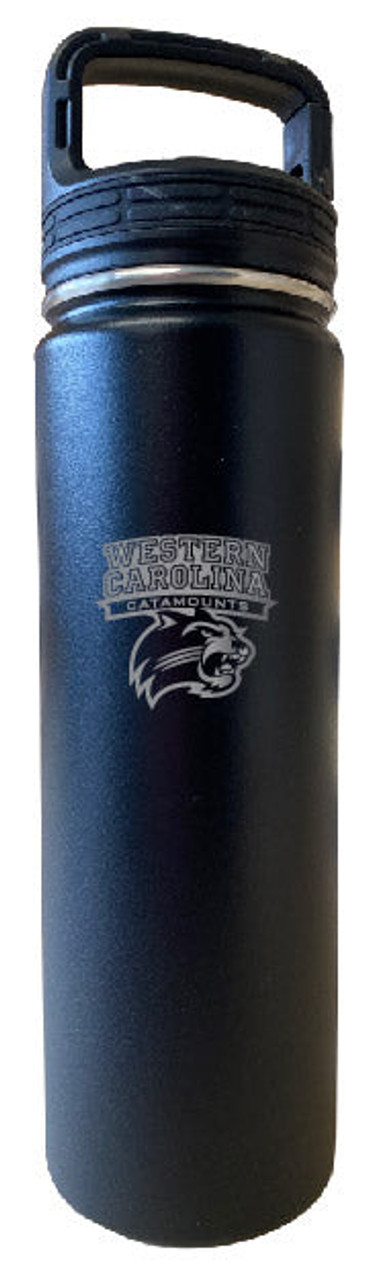 Western Carolina University 32 Oz Engraved Choose Your Color Insulated Double Wall Stainless Steel Water Bottle Tumbler