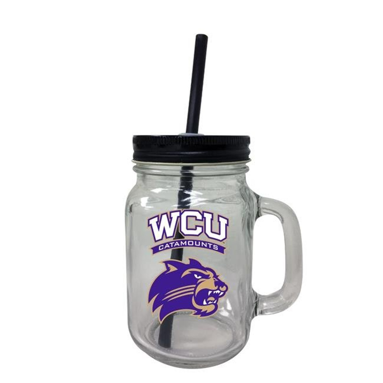 Western Carolina University Mason Jar Glass