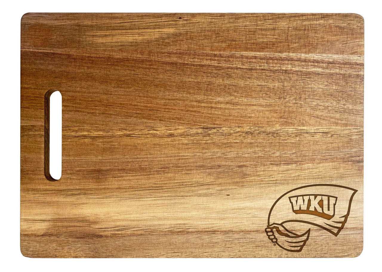 Western Kentucky Hilltoppers Engraved Wooden Cutting Board 10" x 14" Acacia Wood