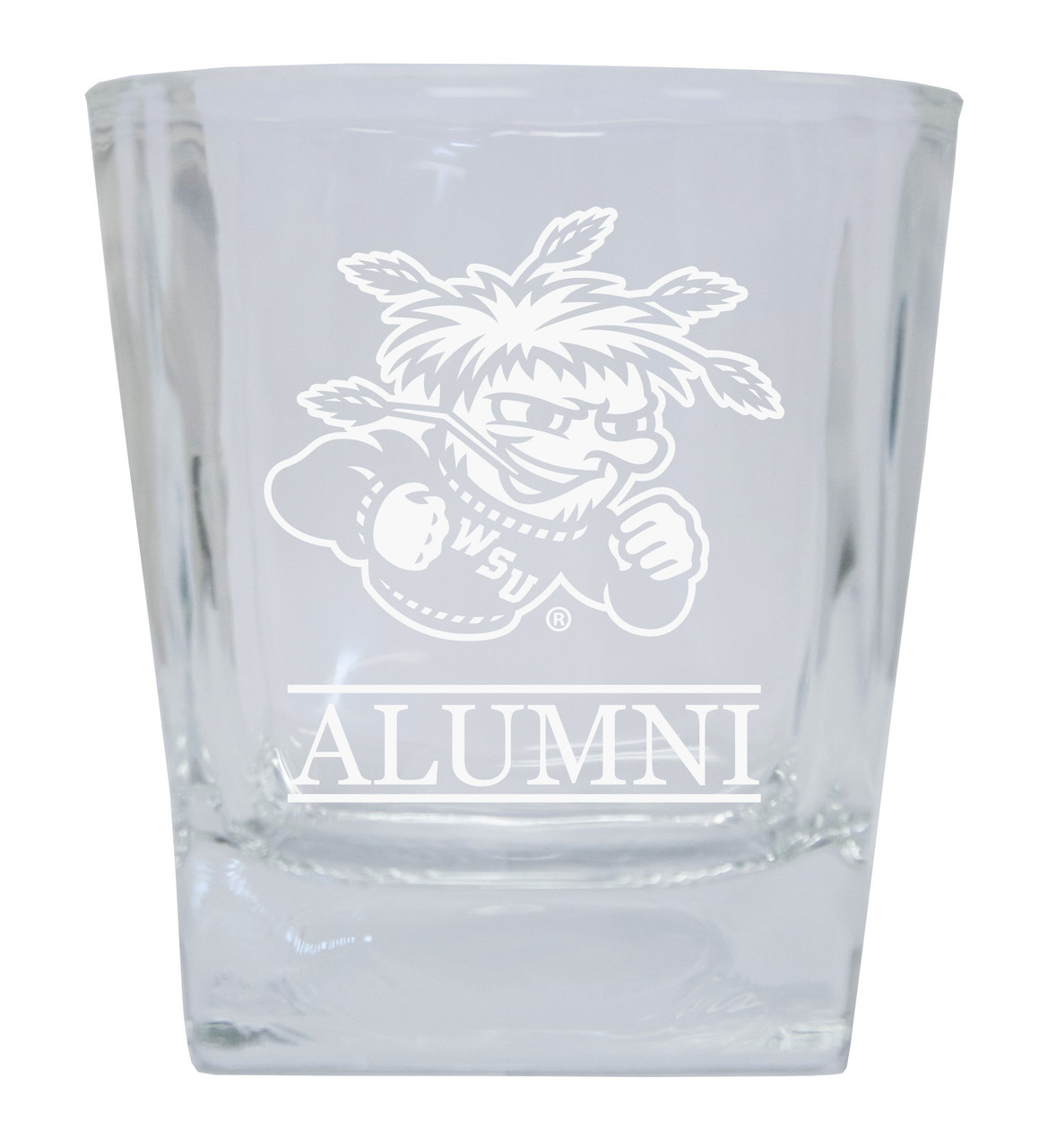 Wichita State Shockers 8 oz Etched Alumni Glass Tumbler 2-Pack