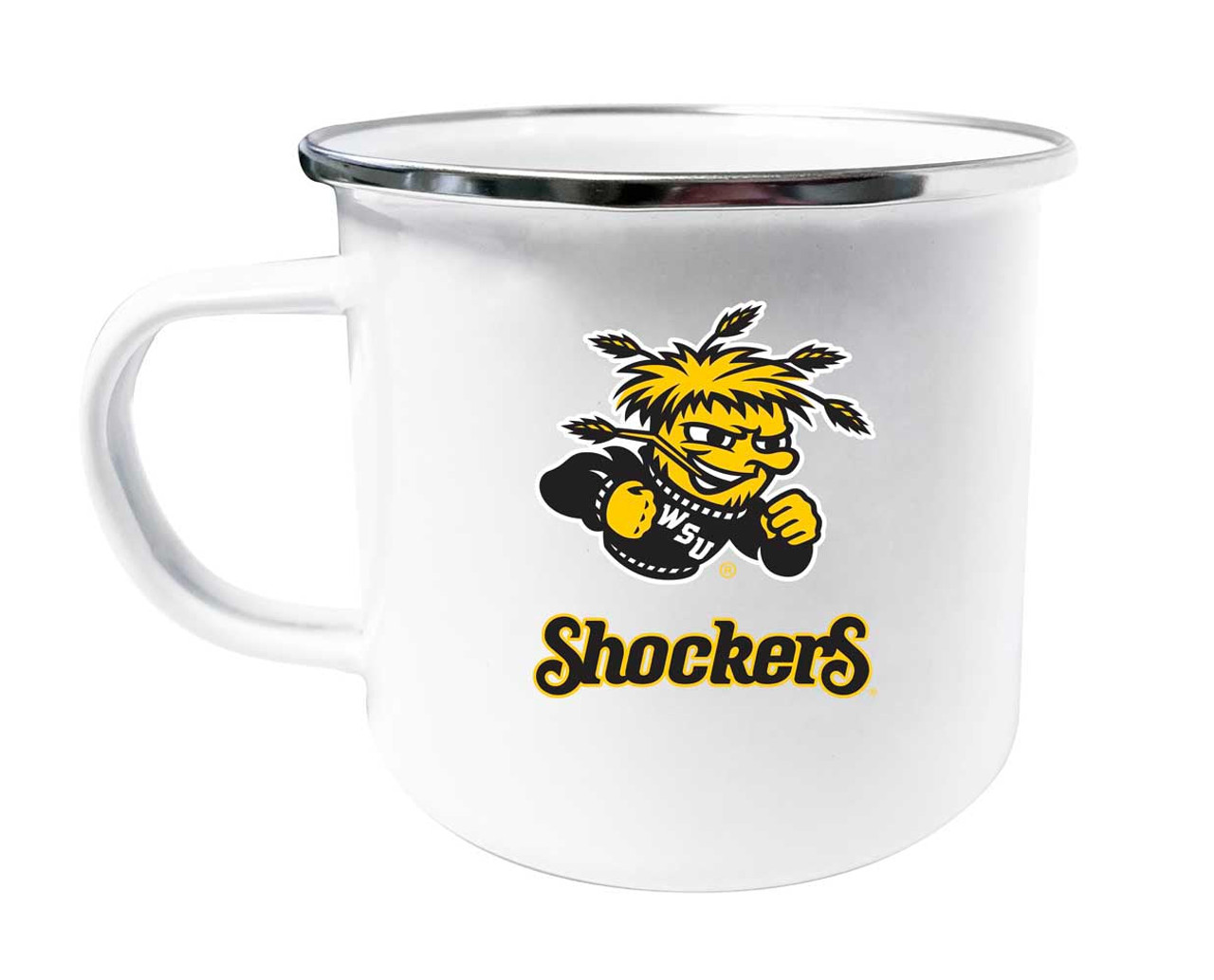 Wichita State Shockers Tin Camper Coffee Mug Choose Your Color (Choose Your Color).
