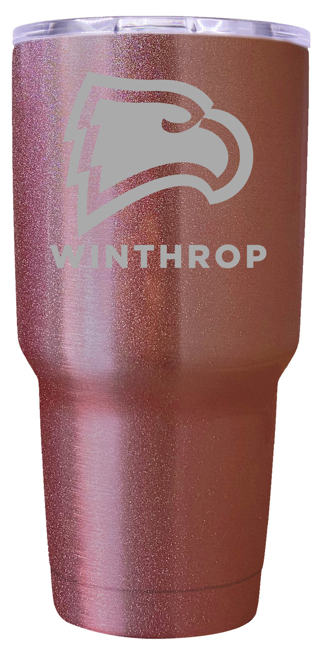 Winthrop University 24 oz Insulated Tumbler Etched - Rose Gold
