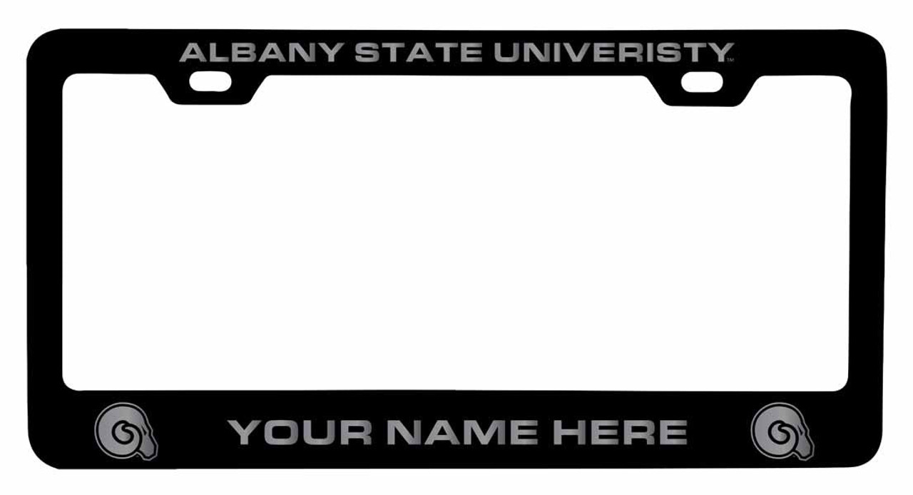 Collegiate Custom Albany State University Metal License Plate Frame with Engraved Name