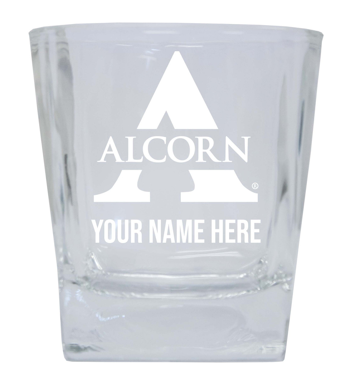 Alcorn State Braves Custom College Etched Alumni 5oz Shooter Glass Tumbler 2 Pack