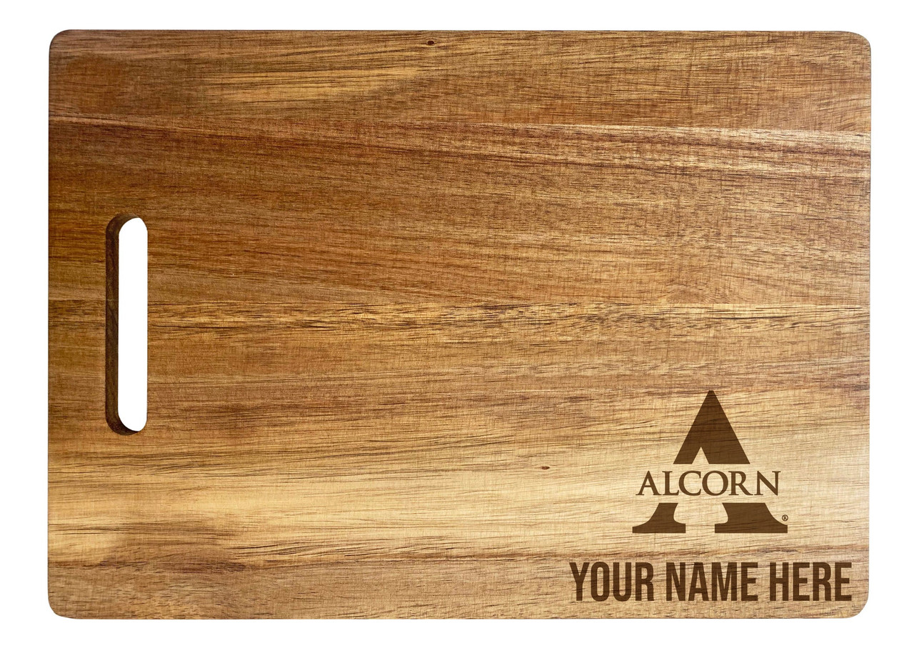 Alcorn State Braves Custom Engraved Wooden Cutting Board 10" x 14" Acacia Wood