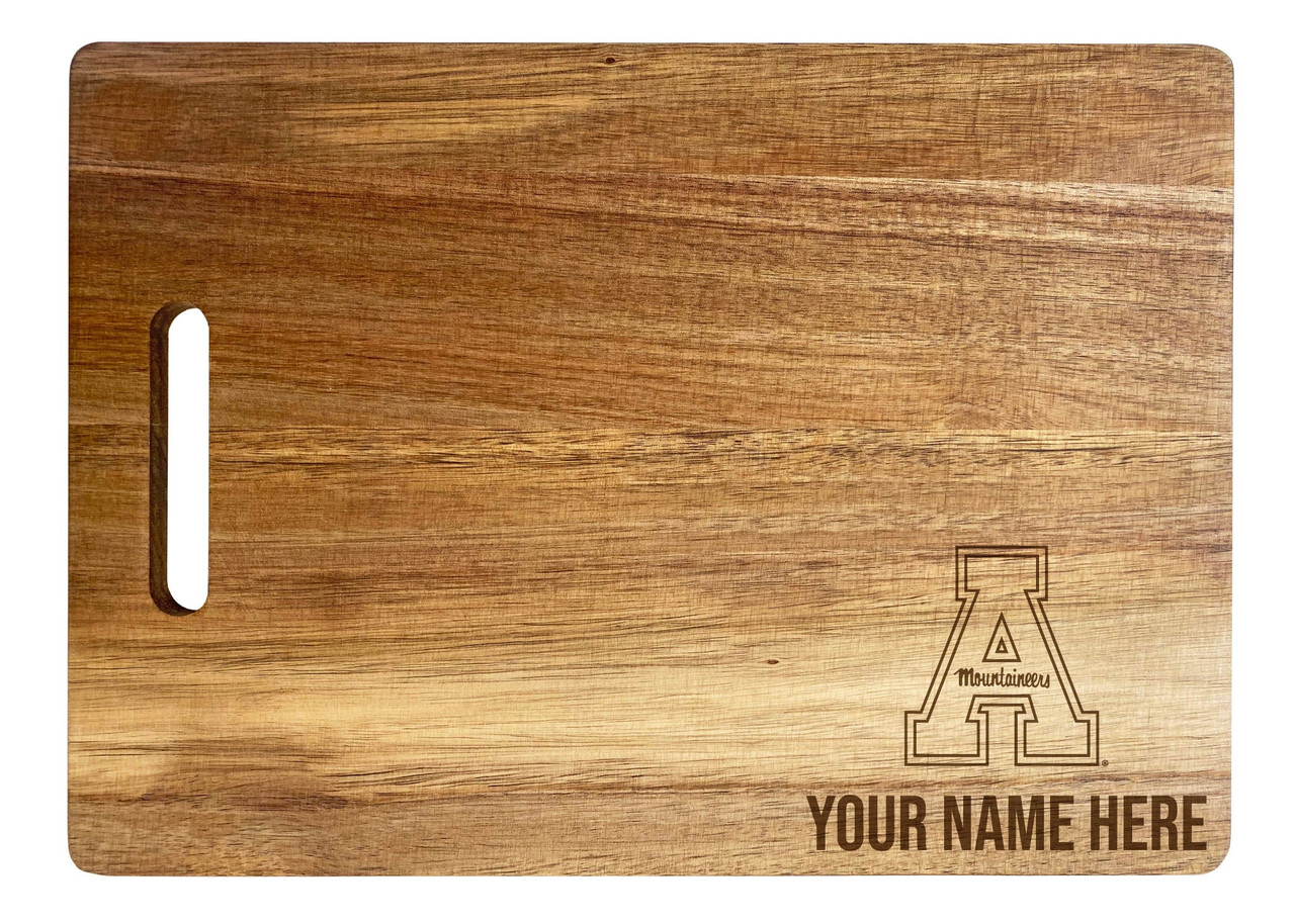 Appalachian State Custom Engraved Wooden Cutting Board 10 x 14 Acacia  Wood - College Fabric Store