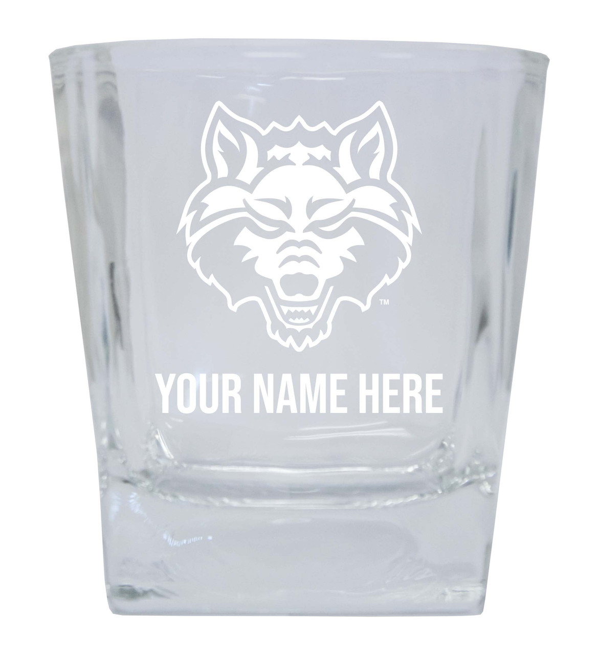 Arkansas State Custom College Etched Alumni 5oz Shooter Glass Tumbler 2 Pack