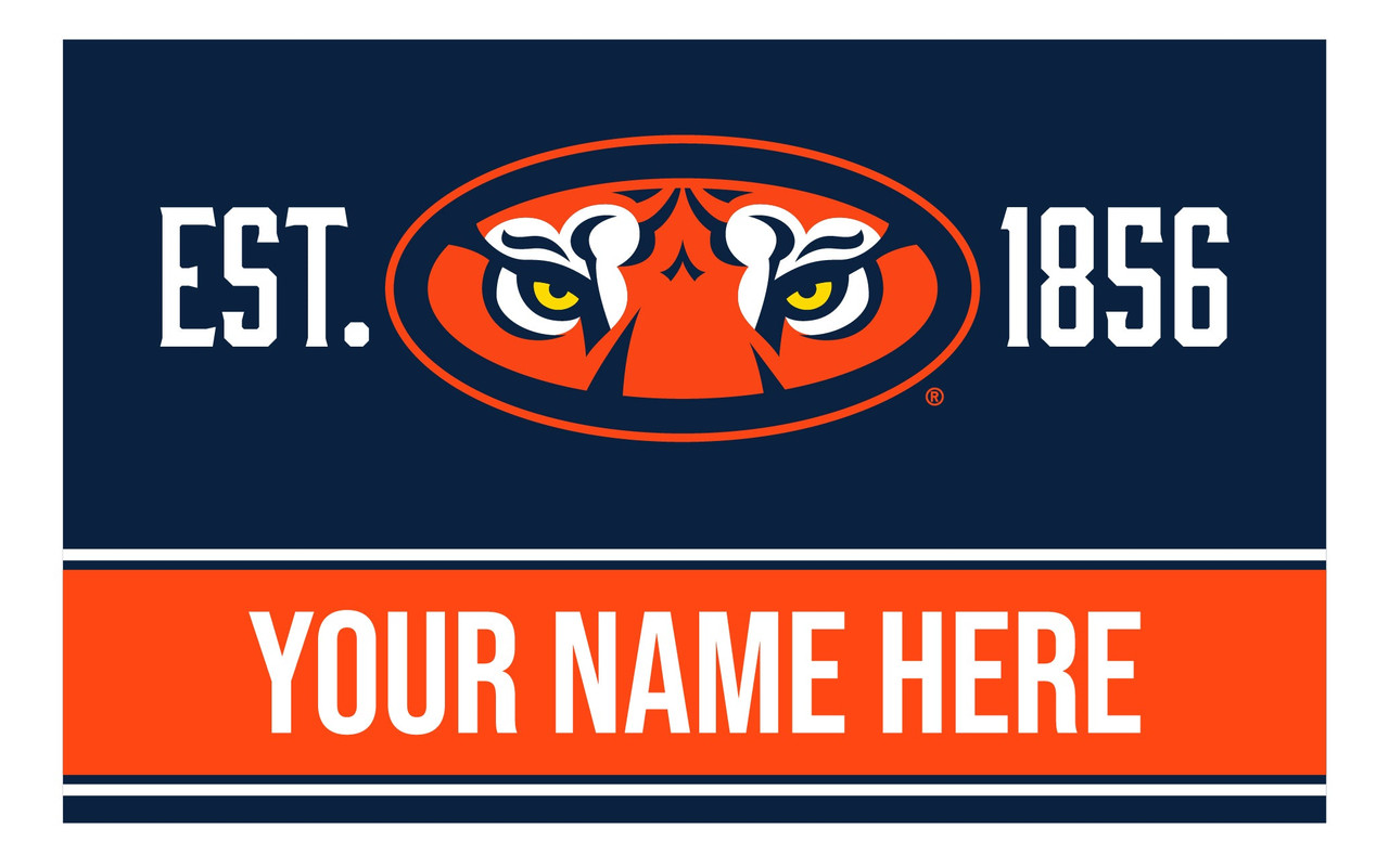 Personalized Customizable Auburn Tigers Wood Sign with Frame Custom Name