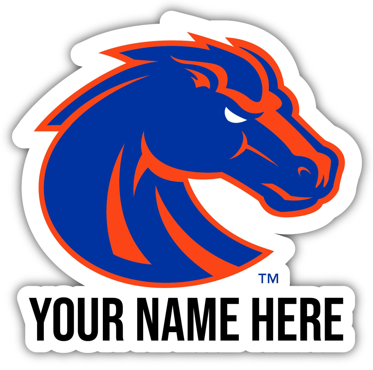 Personalized Customizable Boise State Broncos Vinyl Decal Sticker Custom Name
