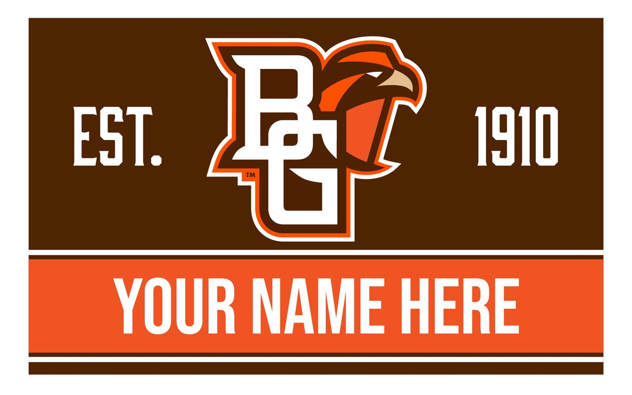 Personalized Customizable Bowling Green Falcons Wood Sign with Frame Custom Name
