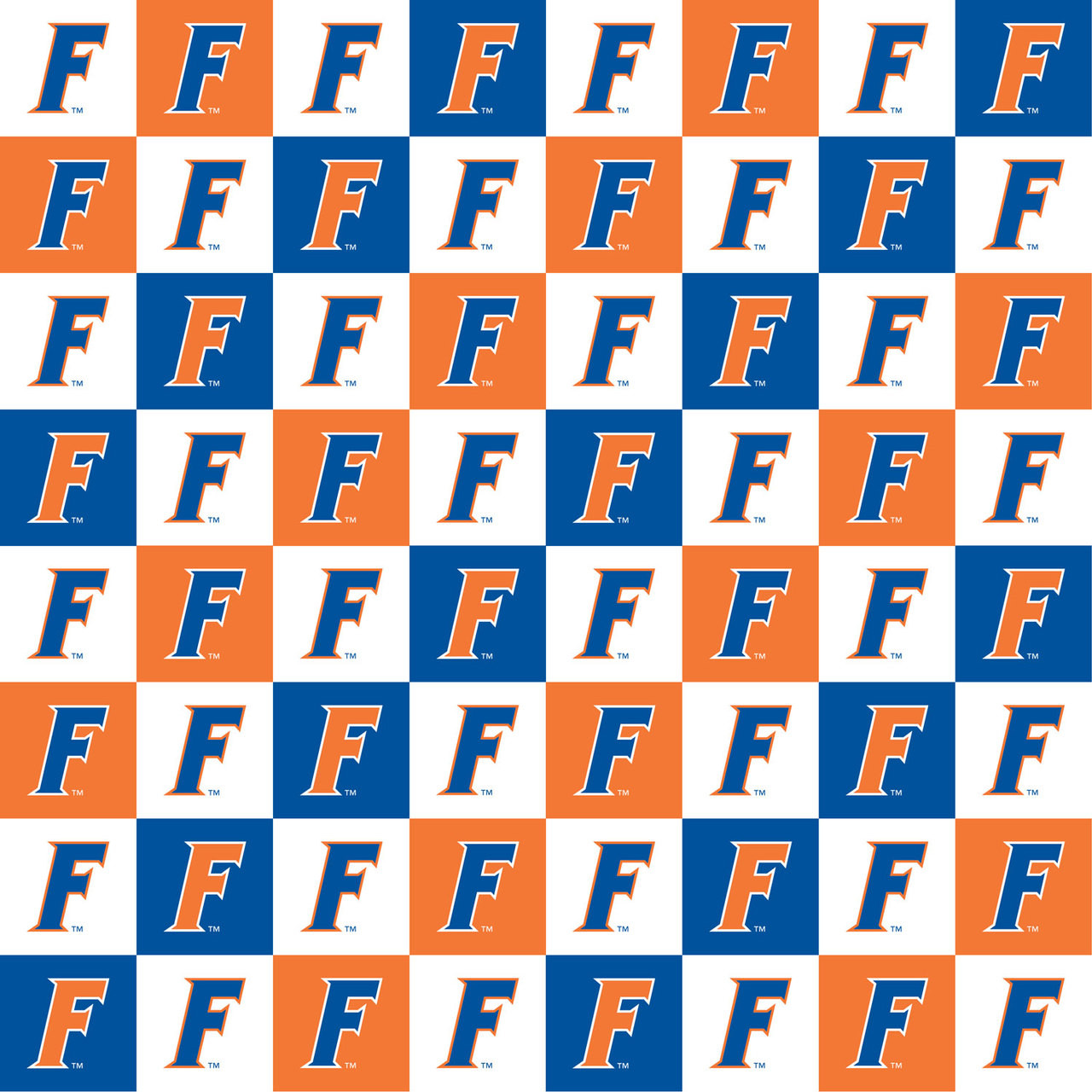 University of Florida Gators Cotton Fabric with Collegiate Check Print or Matching Solid Cotton Fabrics