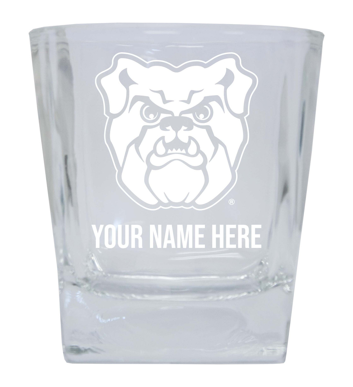 Butler Bulldogs Custom College Etched Alumni 8oz Glass Tumbler 2 Pack