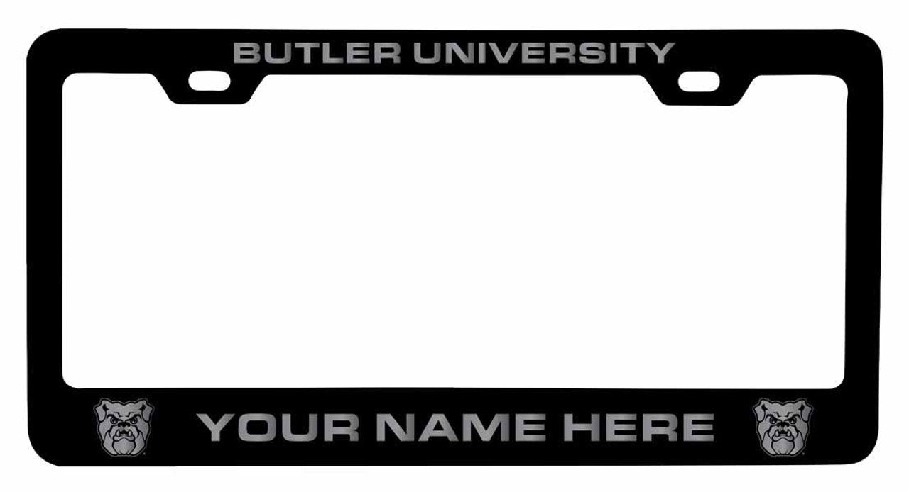 Collegiate Custom Butler Bulldogs Metal License Plate Frame with Engraved Name