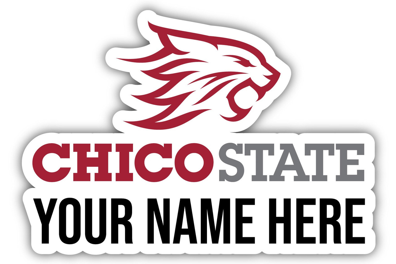 Personalized Customizable California State University, Chico Vinyl Decal Sticker Custom Name