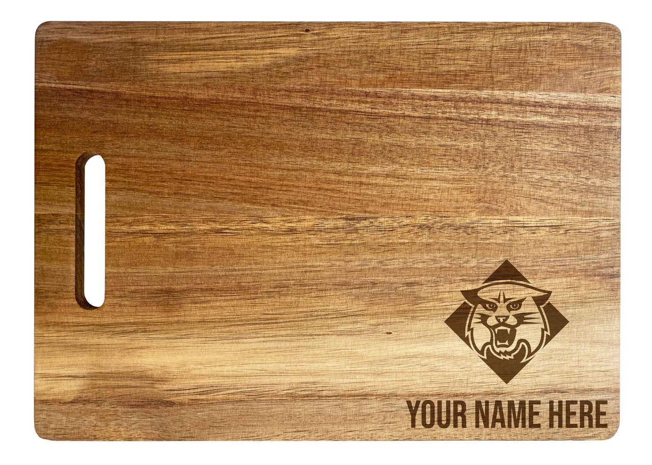 Davidson College Custom Engraved Wooden Cutting Board 10" x 14" Acacia Wood