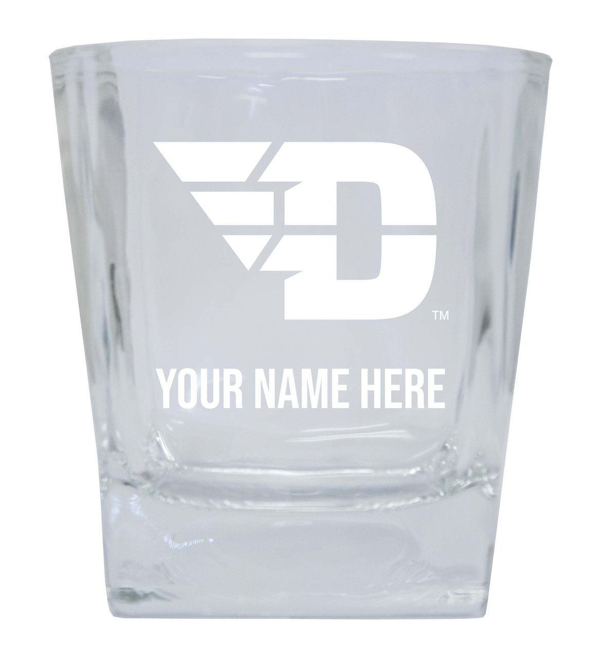 Dayton Flyers Custom College Etched Alumni 8oz Glass Tumbler