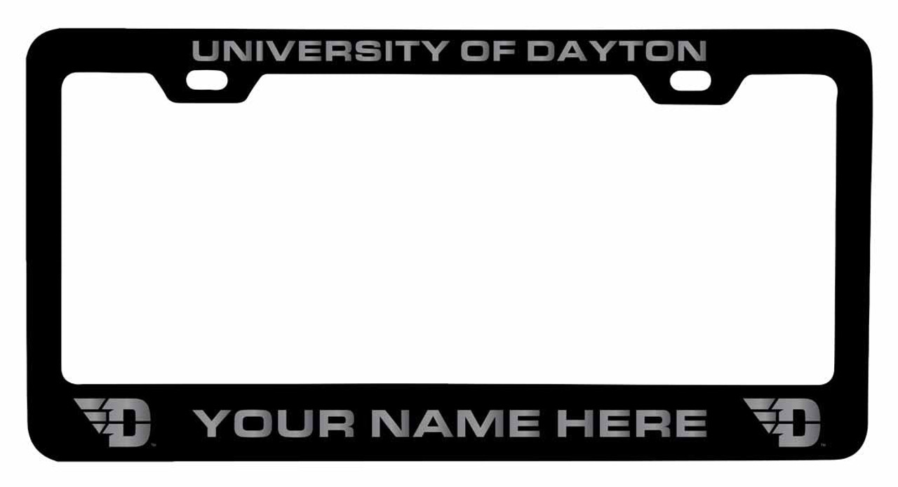 Collegiate Custom Dayton Flyers Metal License Plate Frame with Engraved Name